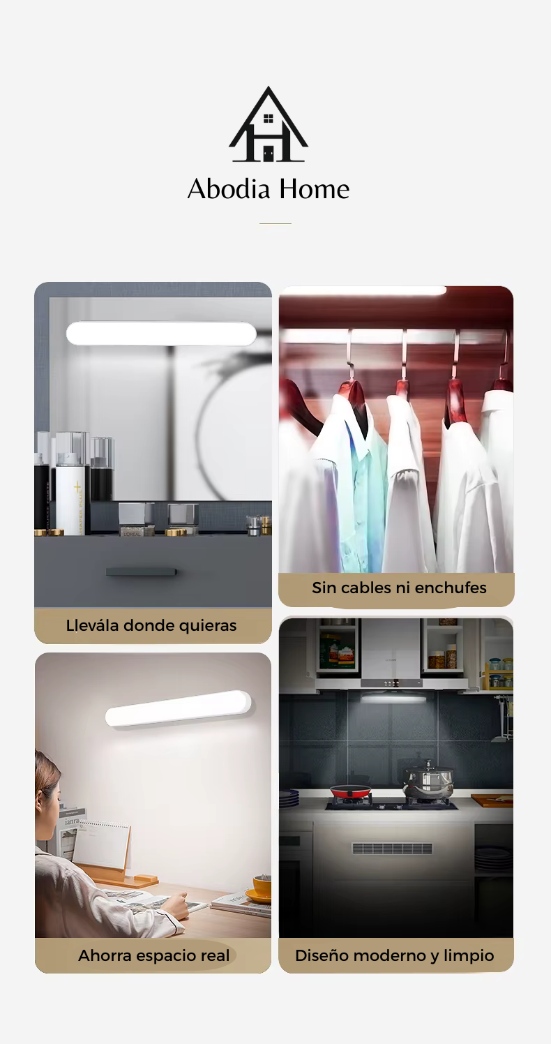 Barra LED Magnética (Recargable USB)
